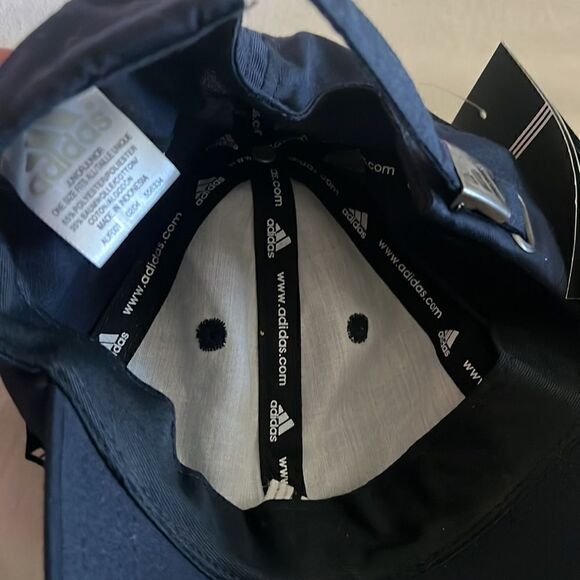 Adidas Navy Juniors Hat - Kids - Brand New - Navy & White Logo Adidas Cap - Picture 4 of 4